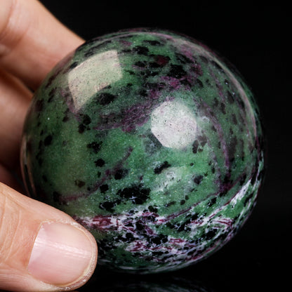 Natural Ruby Zoisite Crystal Ball Sphere