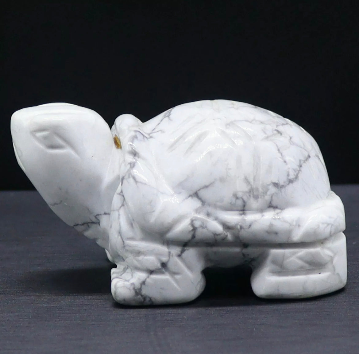 Natural White Turquoise Turtle Figurine