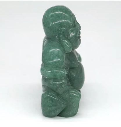 Natural Green Aventurine Crystal Laughing Buddha