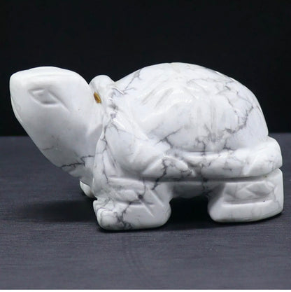 Natural White Turquoise Turtle Figurine