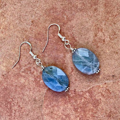 Labradorite Gemstone earrings with Sterling Silver