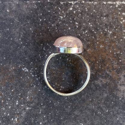 Rose Quartz Sterling Silver Ring