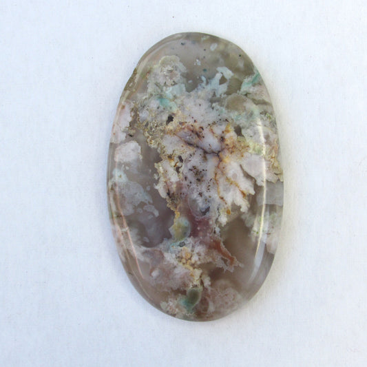 Natural Pink Sakura Flower Agate Palm Stone