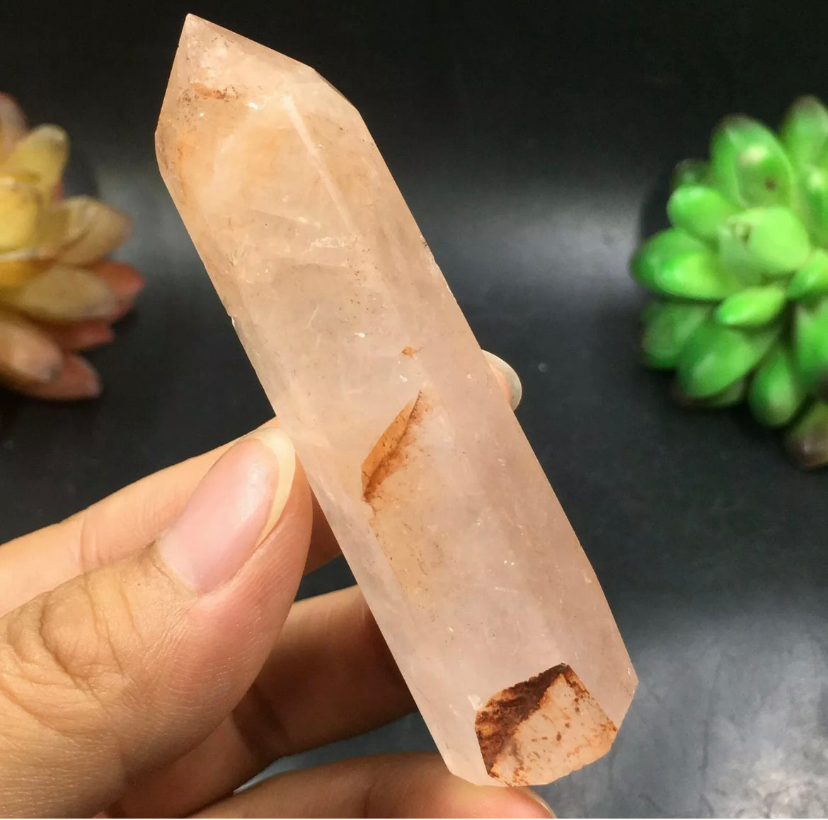 Red Hematoid Quartz Wand Point