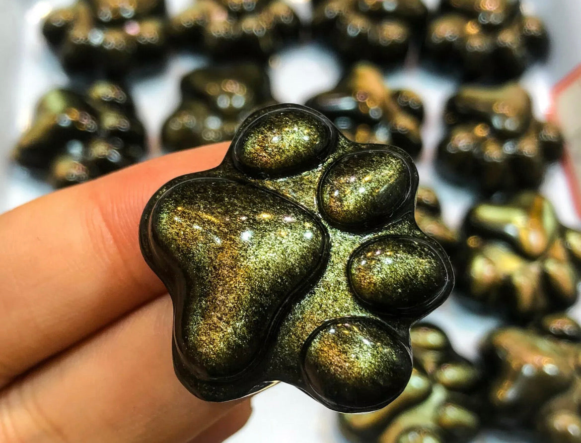 Natural Golden Obsidian Paw