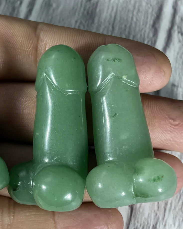 Natural Green Aventurine Penis Figurine