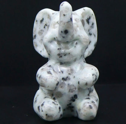 Natural Carved Sesame Jasper Elephant