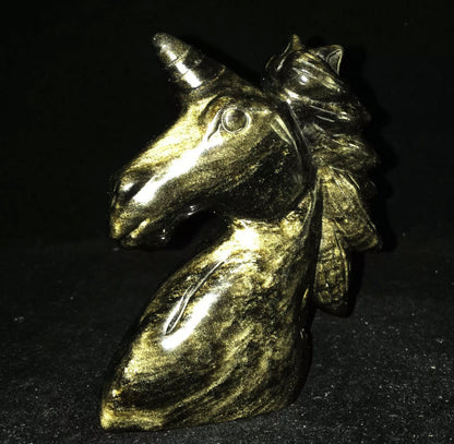 Natural Golden Obsidian gemstone Unicorn