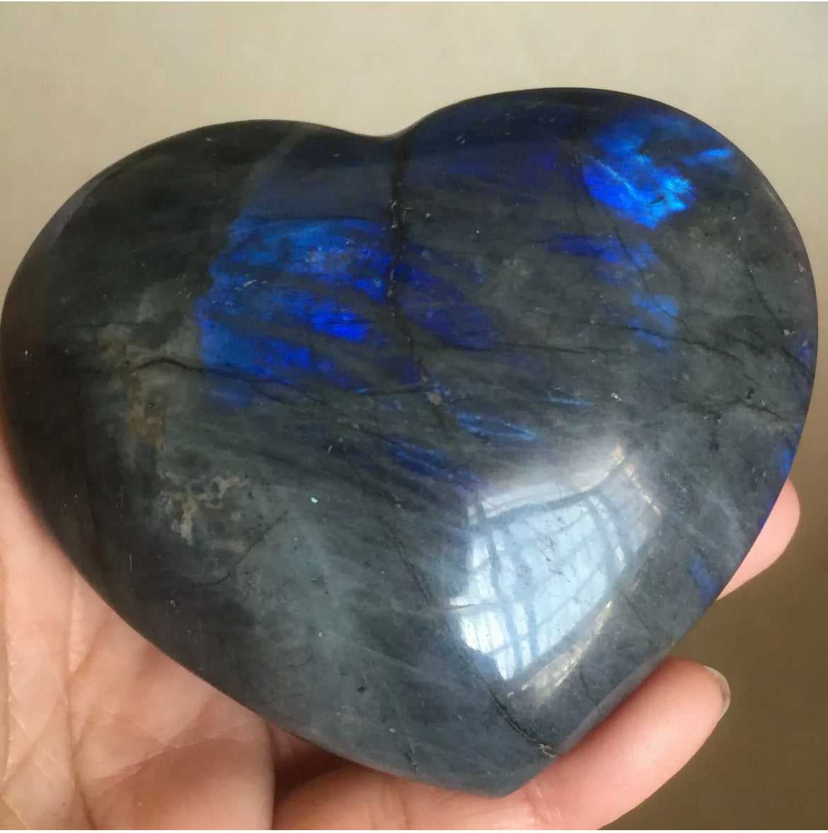 Natural Labradorite Heart Shaped gemstone