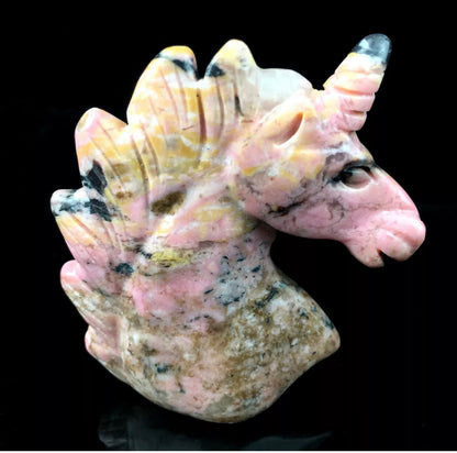 Natural Rhodonite Unicorn