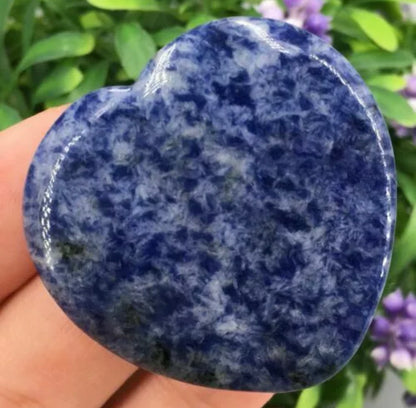 Blue Spot Jasper Heart Worry Stone