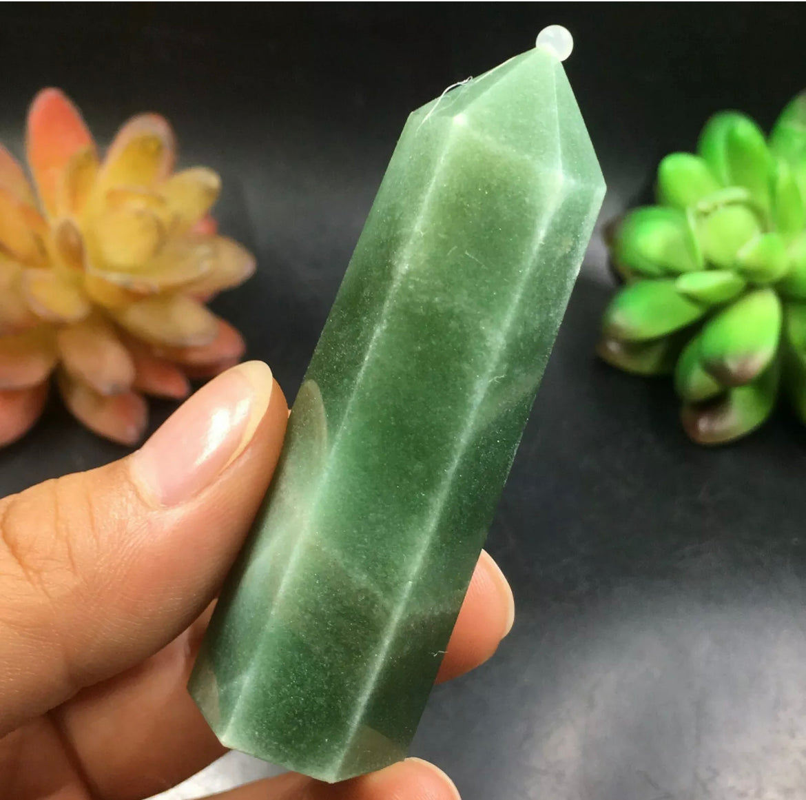 Natural Green Aventurine Crystal Wand