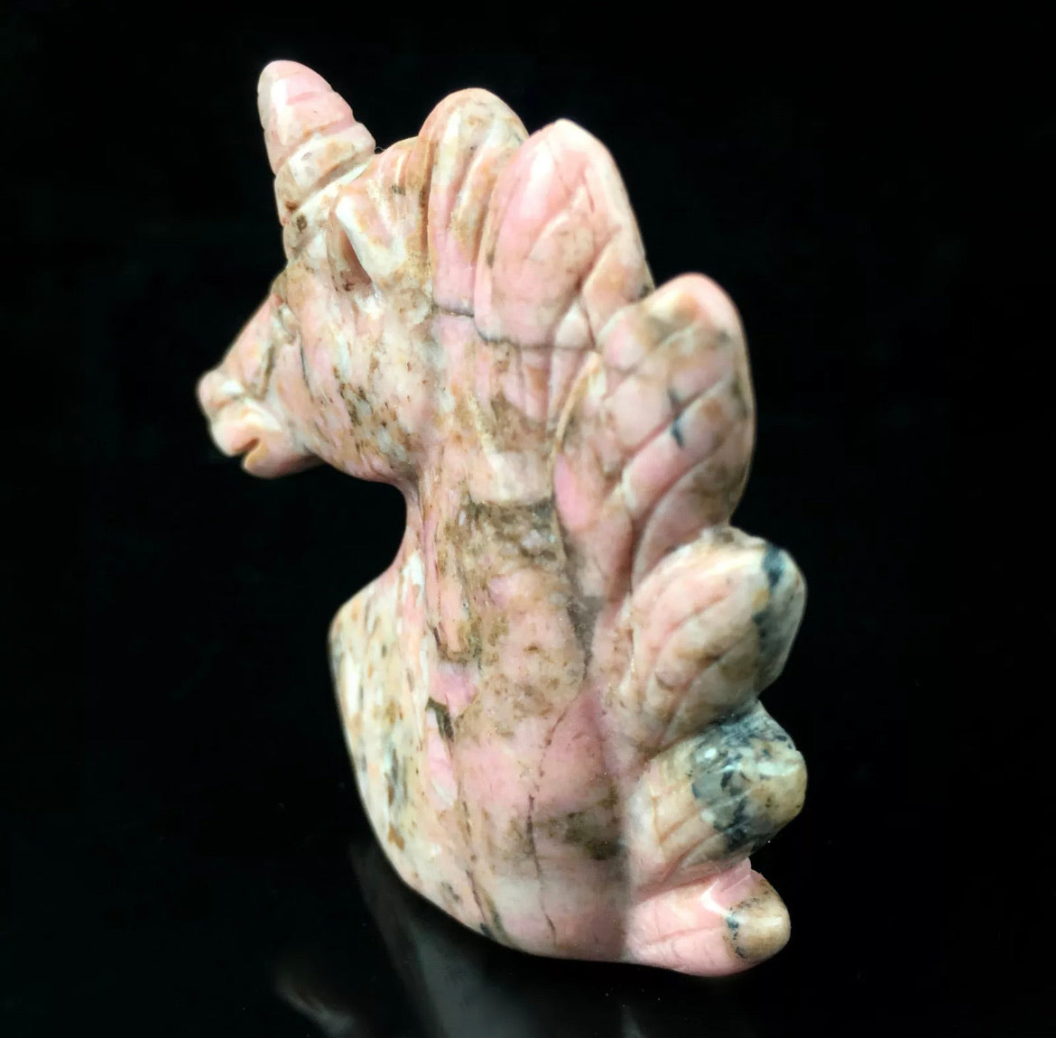 Natural Rhodonite Unicorn