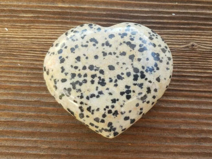 Natural Dalmatian Jasper Massage Palm stone