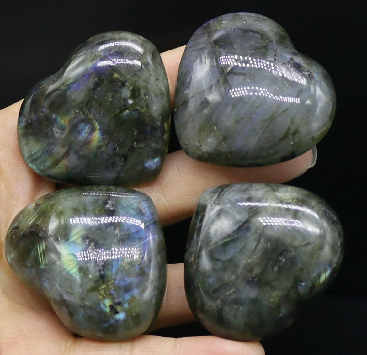 Natural Labradorite Gemstone Heart