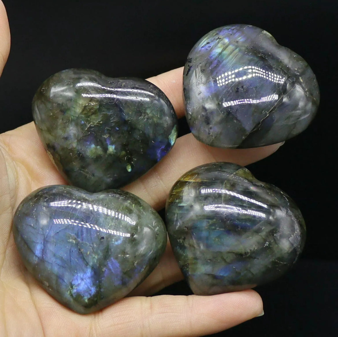 Natural Labradorite Gemstone Heart