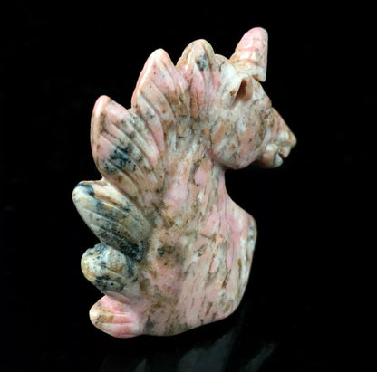 Natural Rhodonite Unicorn