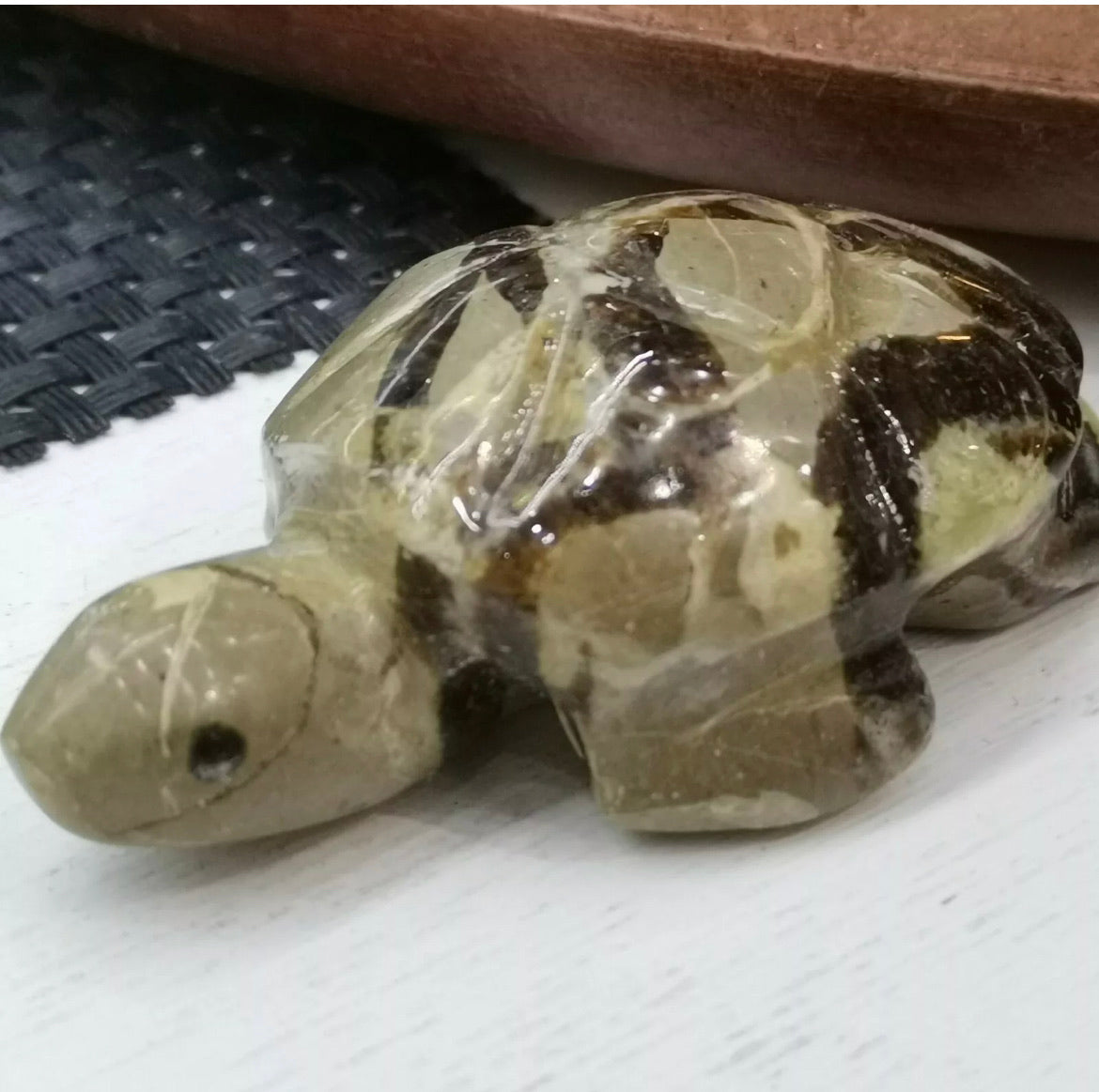 Natural Dragon Serpentine gemstone Turtle