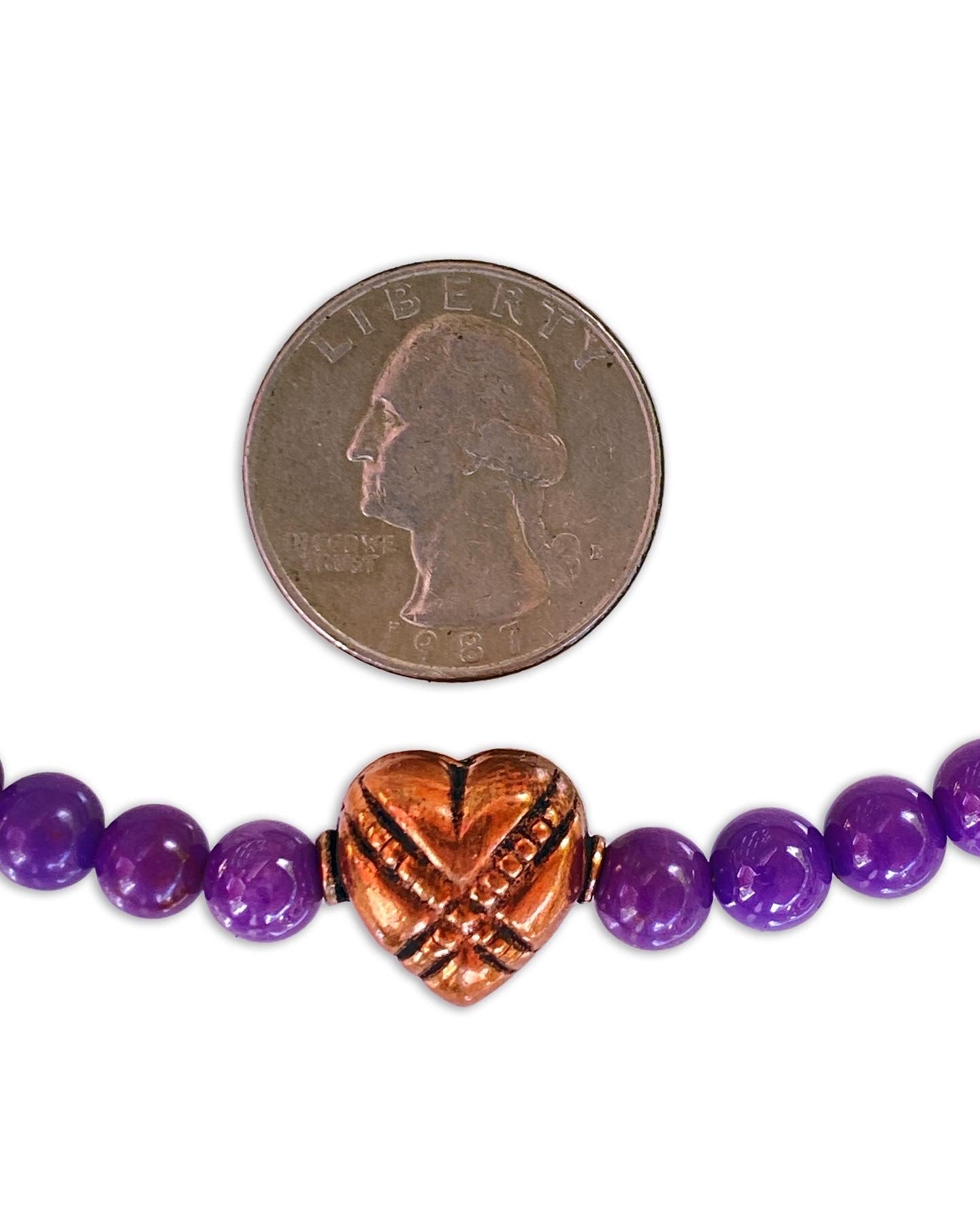 Purple me right gemstone choker