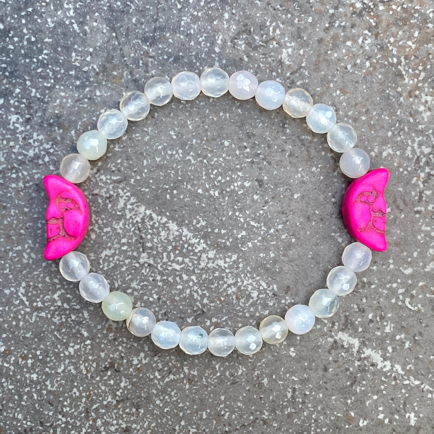 Women's Crescent Moon shape Gemstone Bracelets