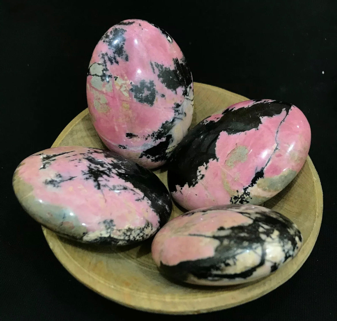 Natural Rhodonite Massage Stone