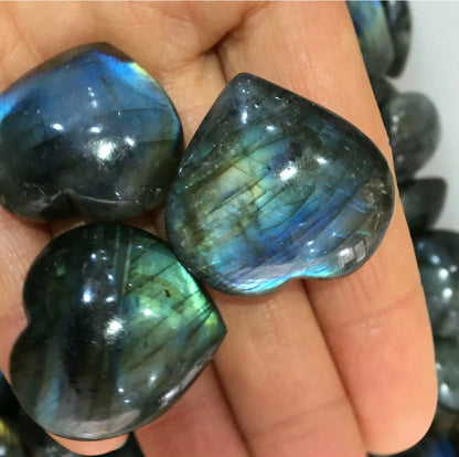 Natural Labradorite Heart