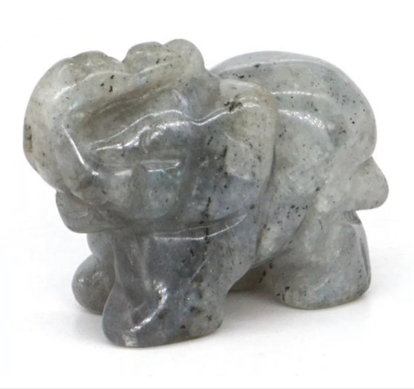 Gemstone Carved Elephants