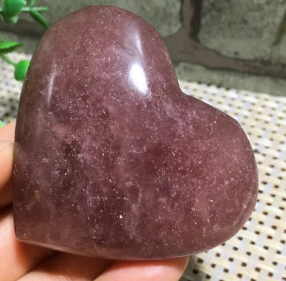 Natural Strawberry Quartz Heart