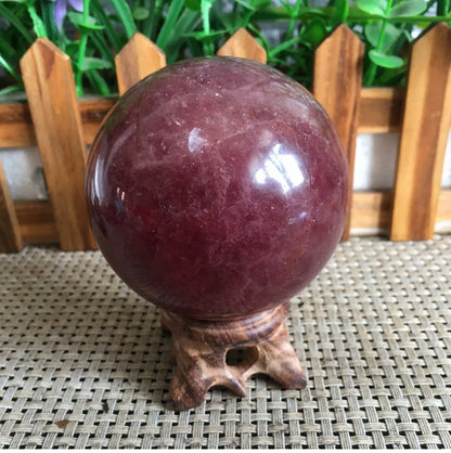 Strawberry Quartz gemstone Sphere