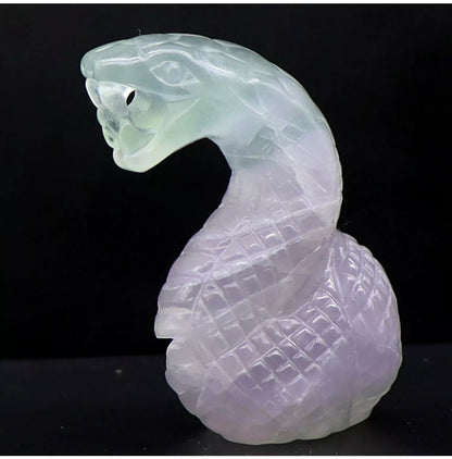 Natural Fluorite Cobra Snake