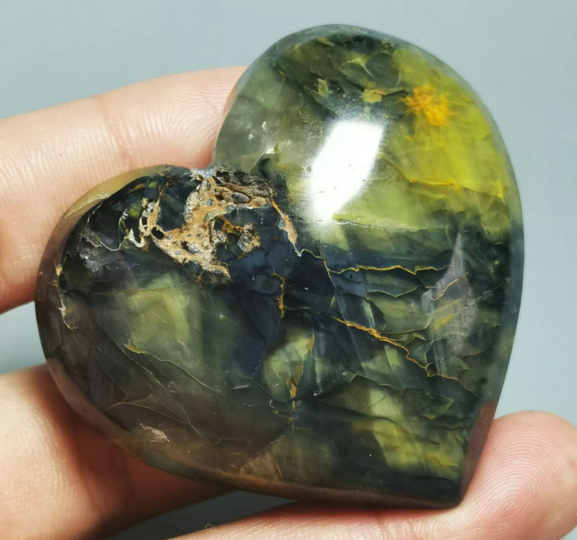 WOW ! NATURAL RARE PIETERSITE CRYSTAL SPHERE HEART