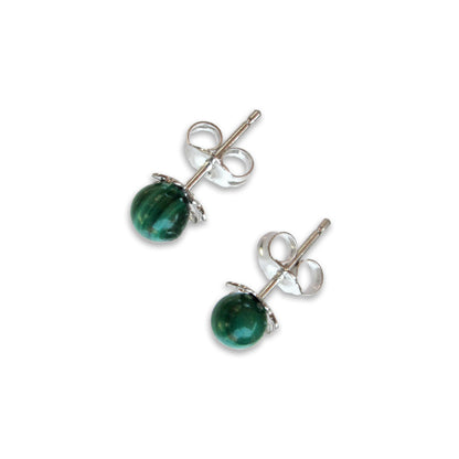 Malachite gemstone Stud Earrings