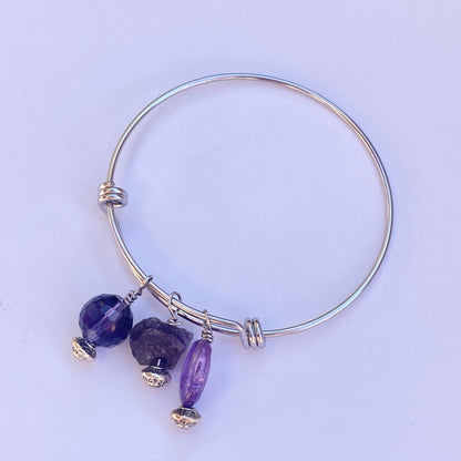 Amethyst Bangle Bracelet