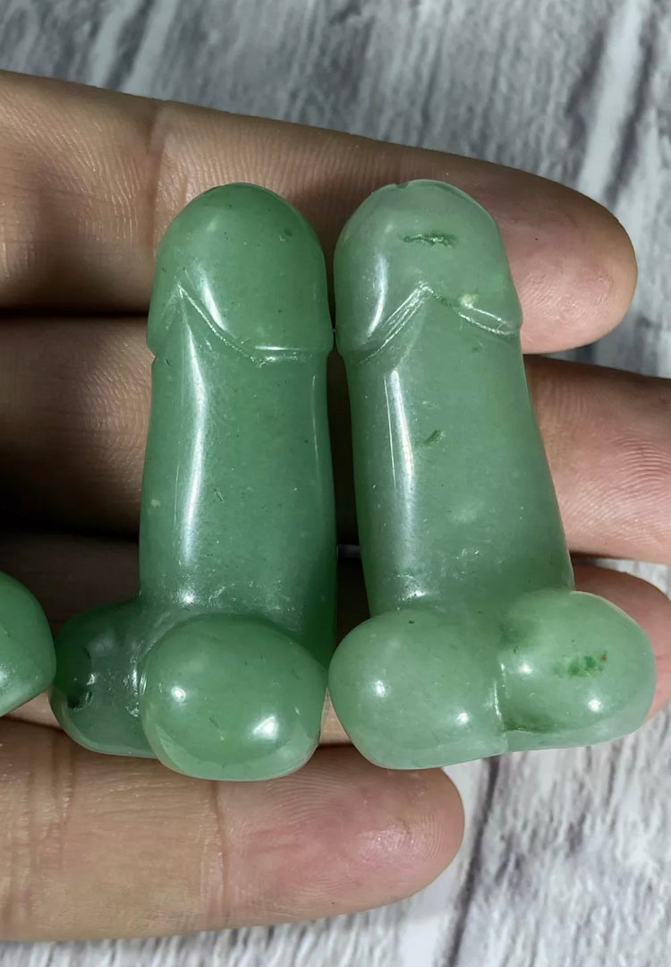 Natural Green Aventurine Penis Figurine