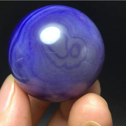 Natural purple Sardonyx Agate gemstone Sphere