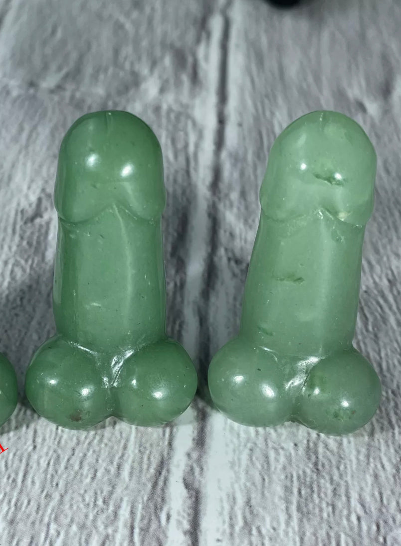 Natural Green Aventurine Penis Figurine