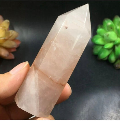 Natural Red Hematoid Quartz Wand Point