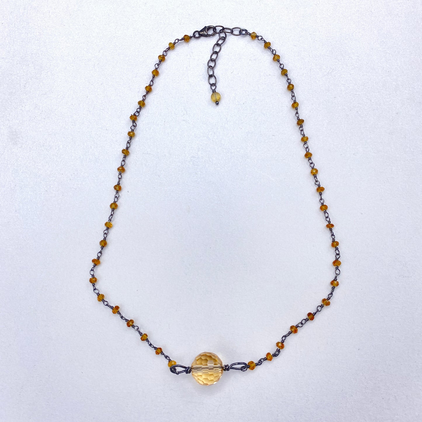 Citrine Gemstone chain Necklace