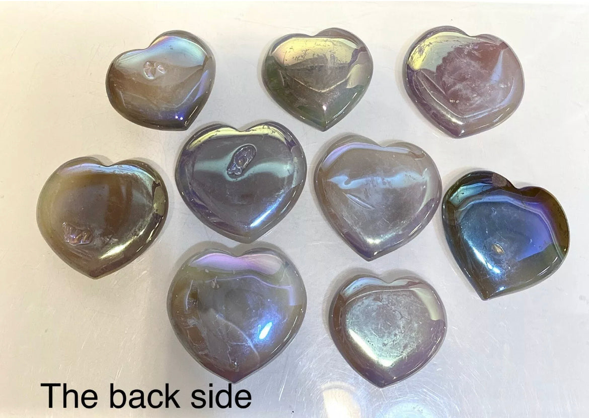 Angel Aura Agate gemstone Crystal Heart