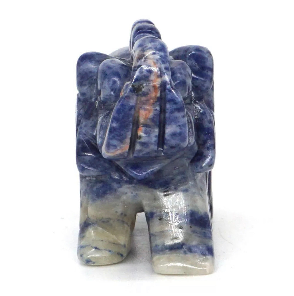 Natural Blue Sodalite gemstone carved elephant