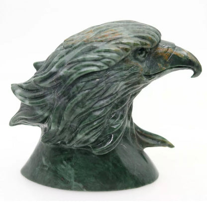 Natural Large Jade Crystal Semiprecious Gemstone Bald Eagle crystal