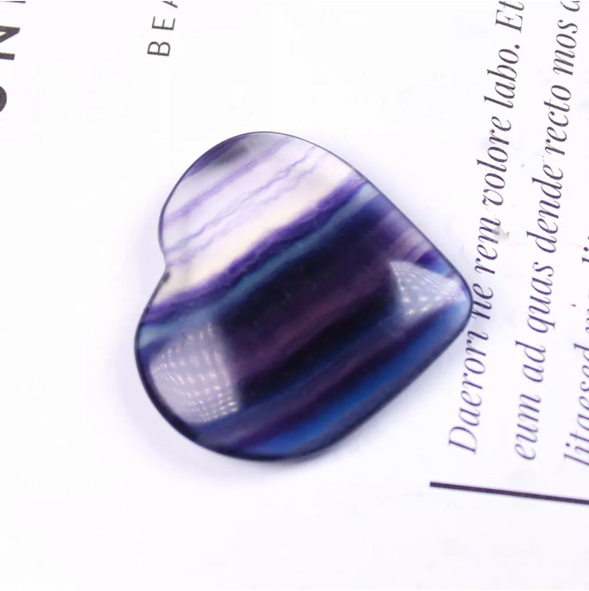 Natural Rainbow Fluorite Heart Gemstone