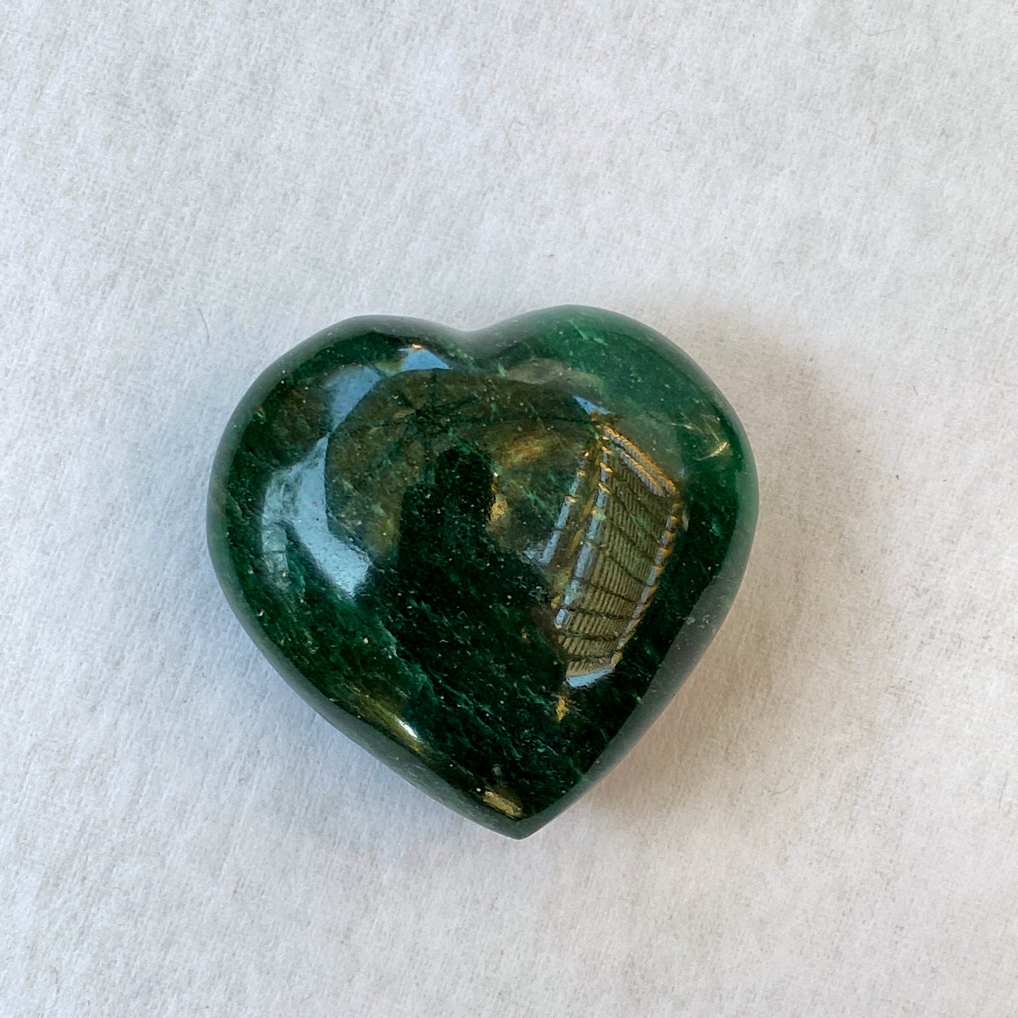 Natural Jade gemstone puffy massage heart