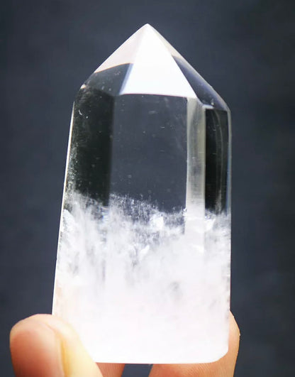 Natural Clear Quartz Wand Point Tower Obelisk