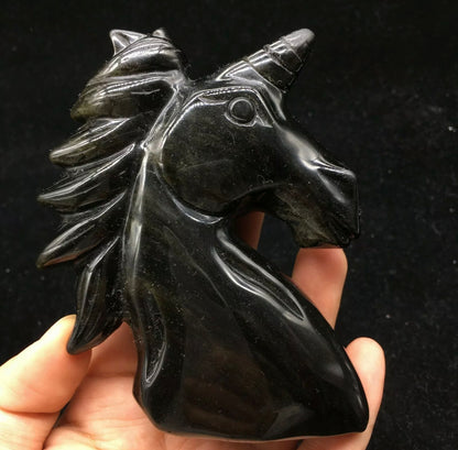 Natural Golden Obsidian gemstone Unicorn