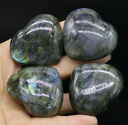 Natural Labradorite Gemstone Heart