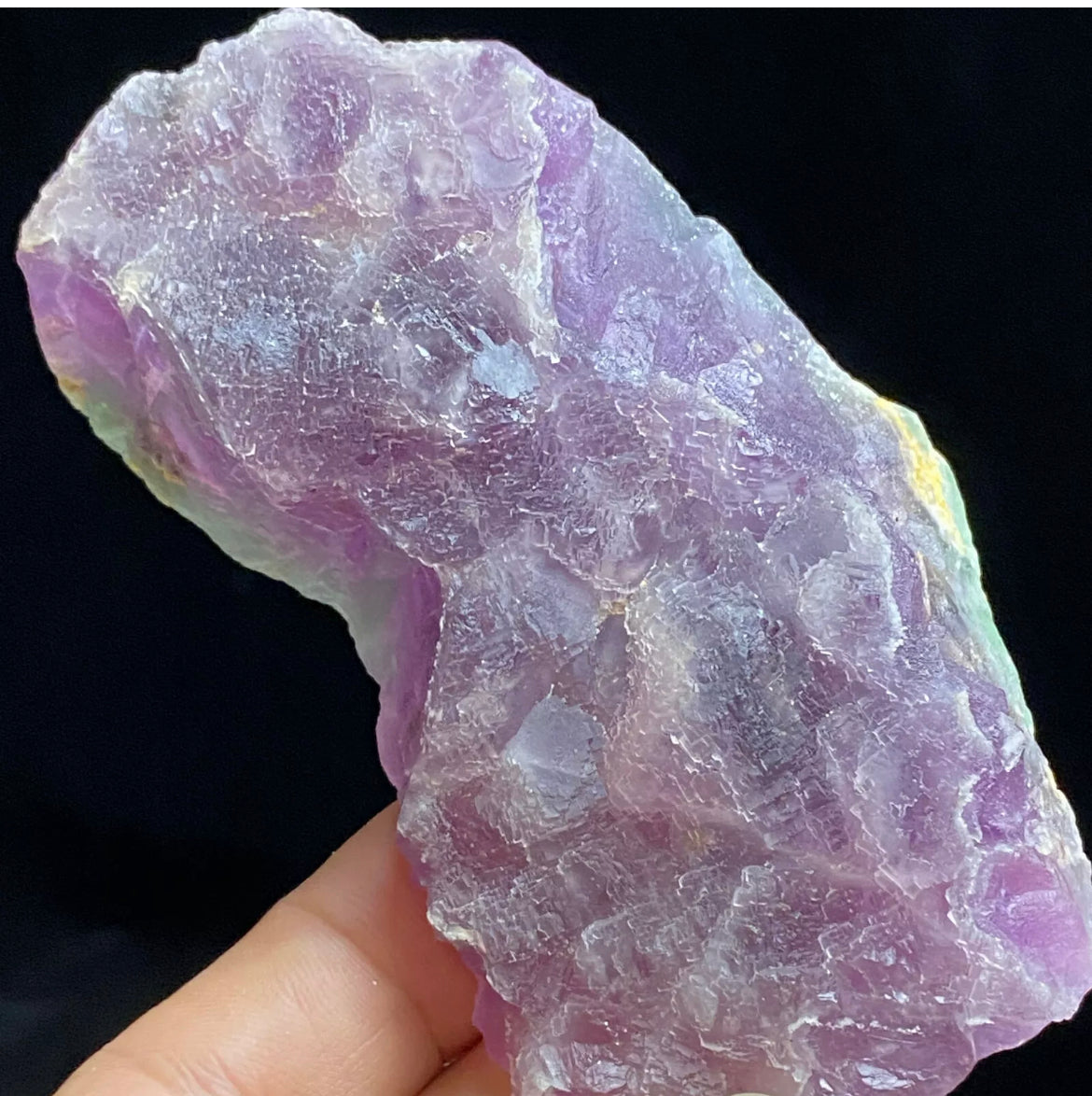 Translucent Purple Octahedral Fluorite Crystal Mineral