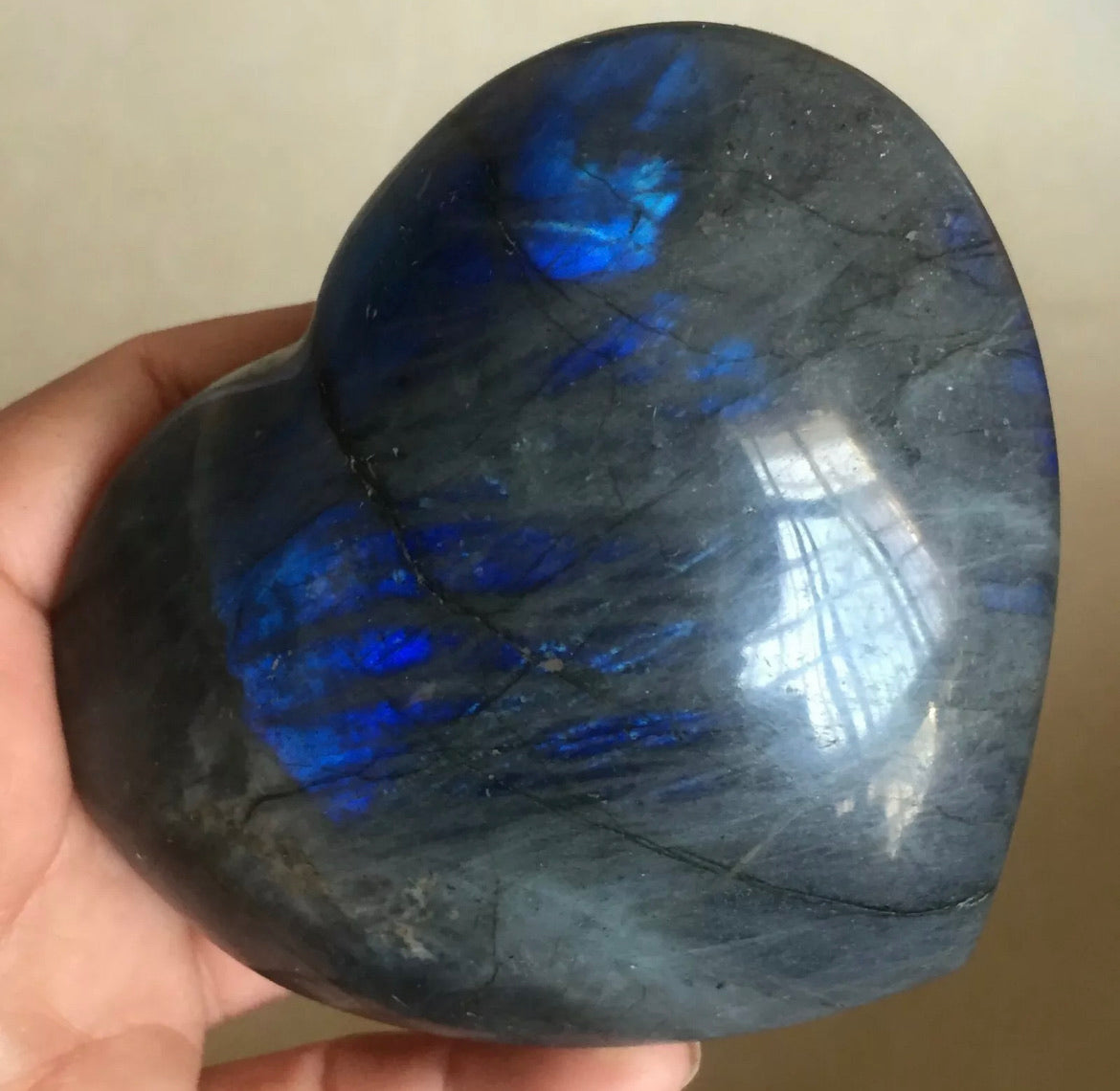 Natural Labradorite Heart Shaped gemstone