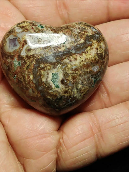 Natural Leopard Print Jasper Heart