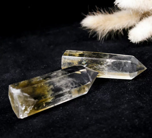 Natural Citrine Quartz Stone Obelisk Healing Crystal Point Wand Reiki